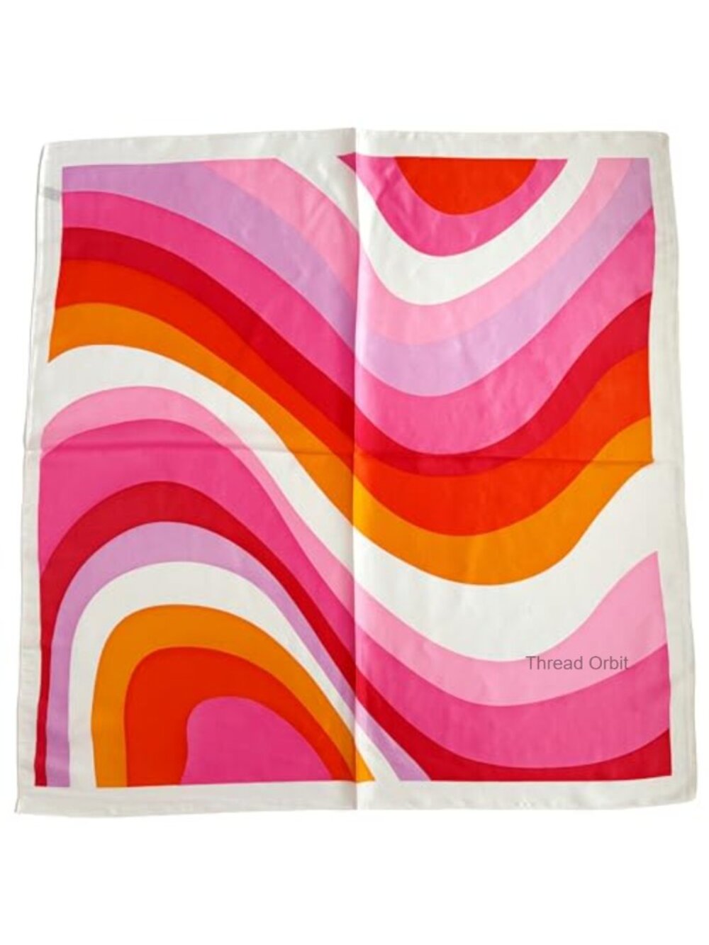Women's Square Head Scarf Bandana Wrap Abstract Polyester 27.5in